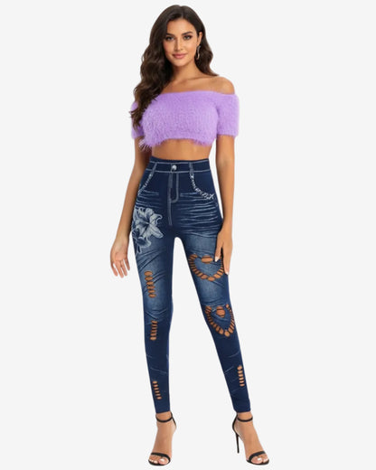 Jegging fleur