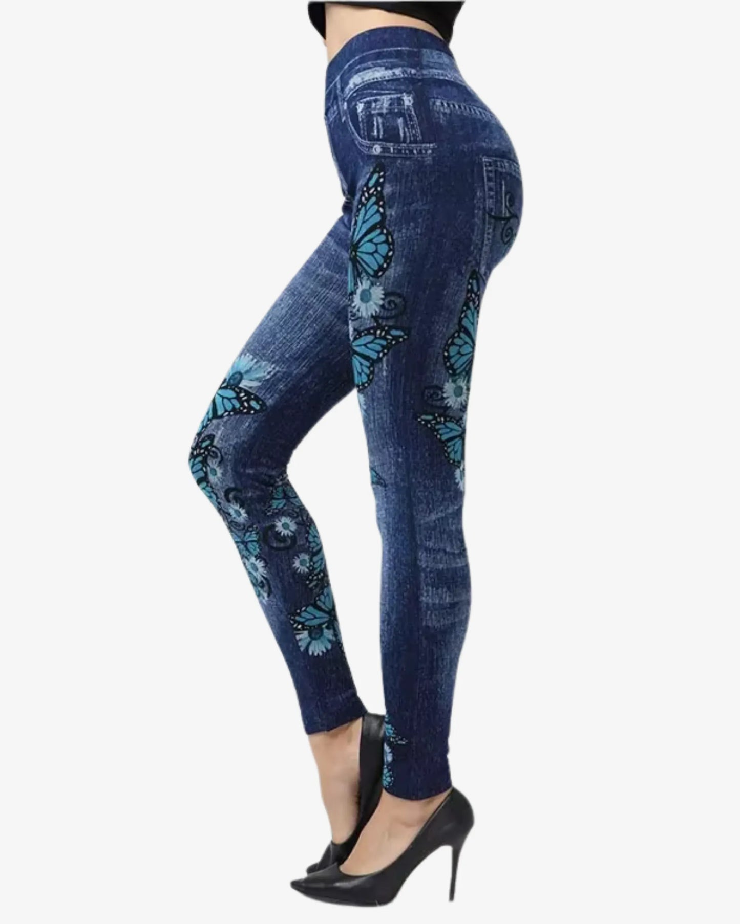 Jegging papillon bleu