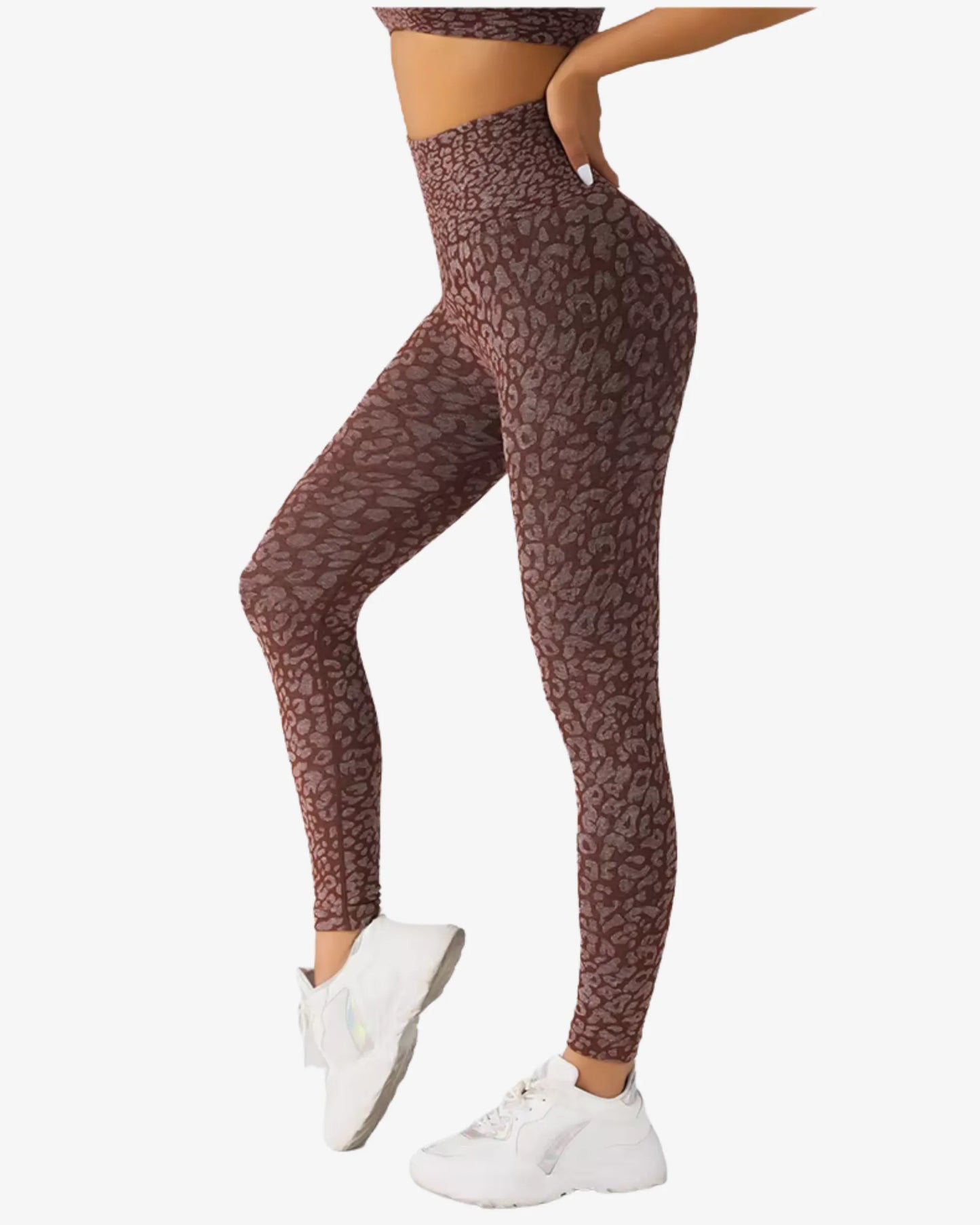 Legging imprimé léopard - taille haute effet galbant