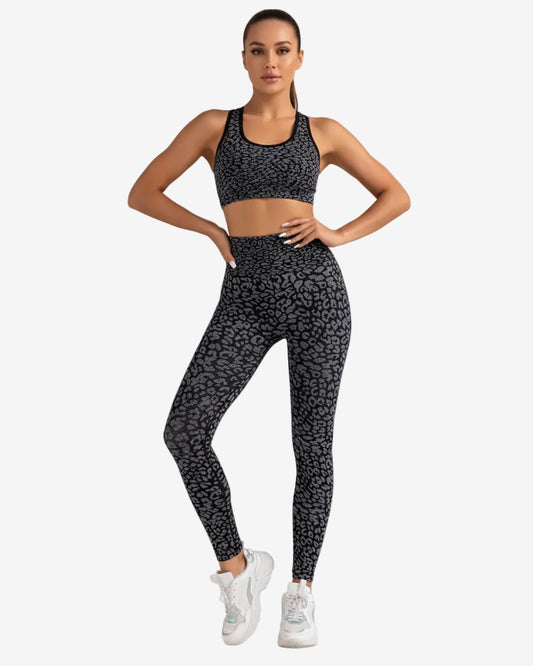 Legging imprimé léopard - taille haute effet galbant