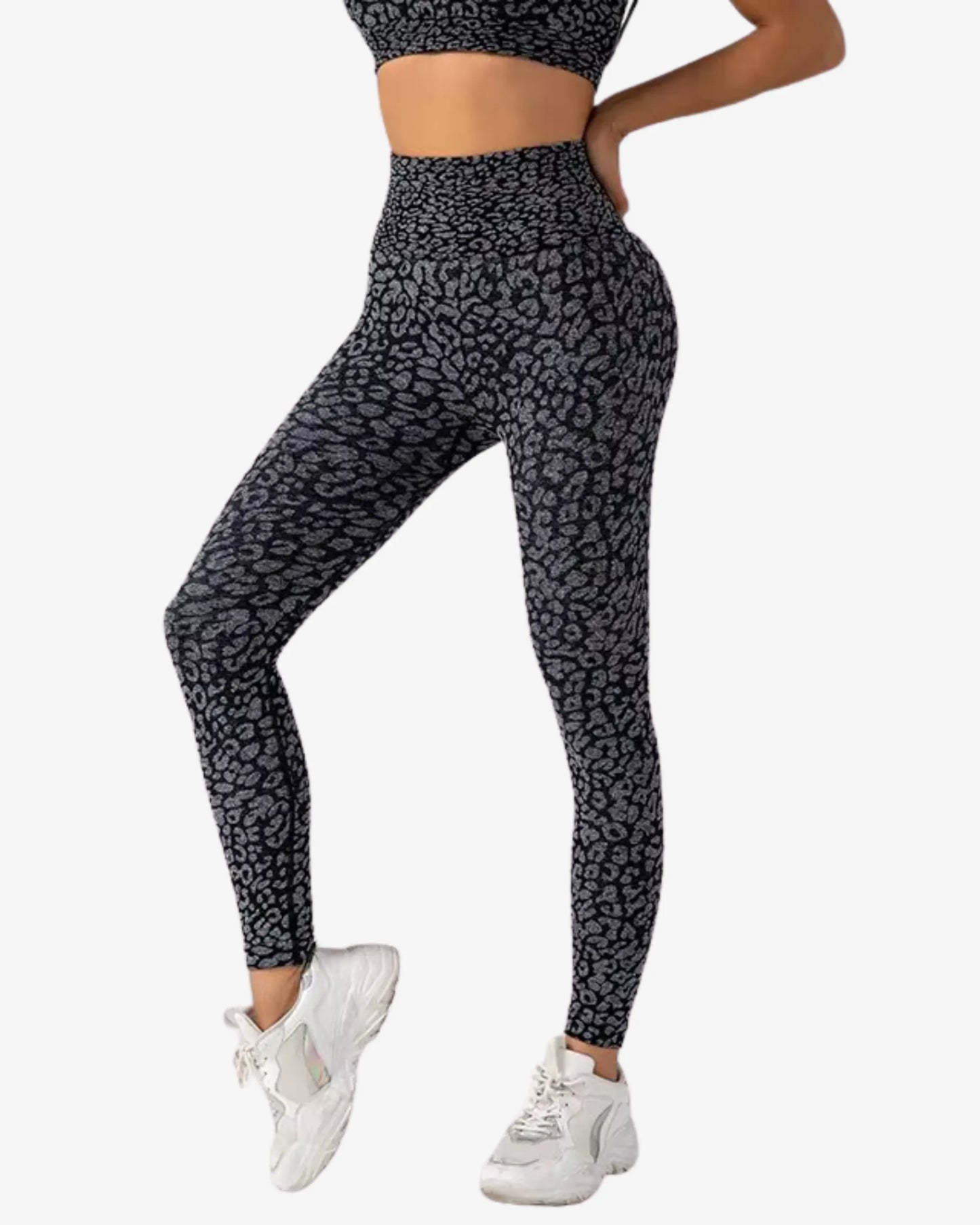Legging imprimé léopard - taille haute effet galbant