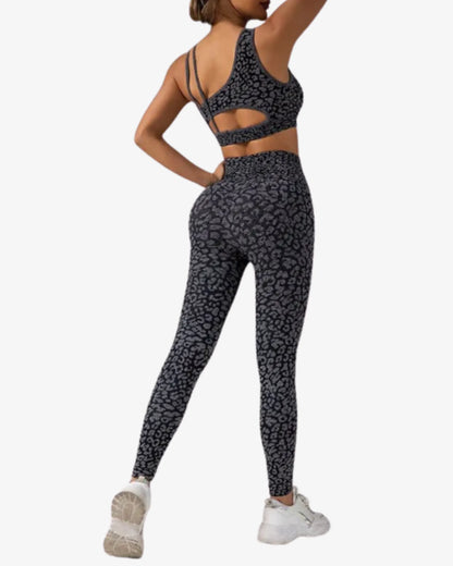 Legging imprimé léopard - taille haute effet galbant
