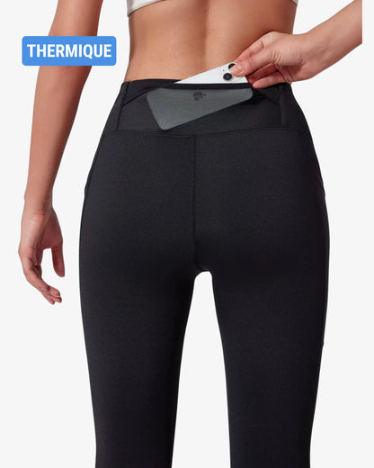 legging running femme noir thermique
