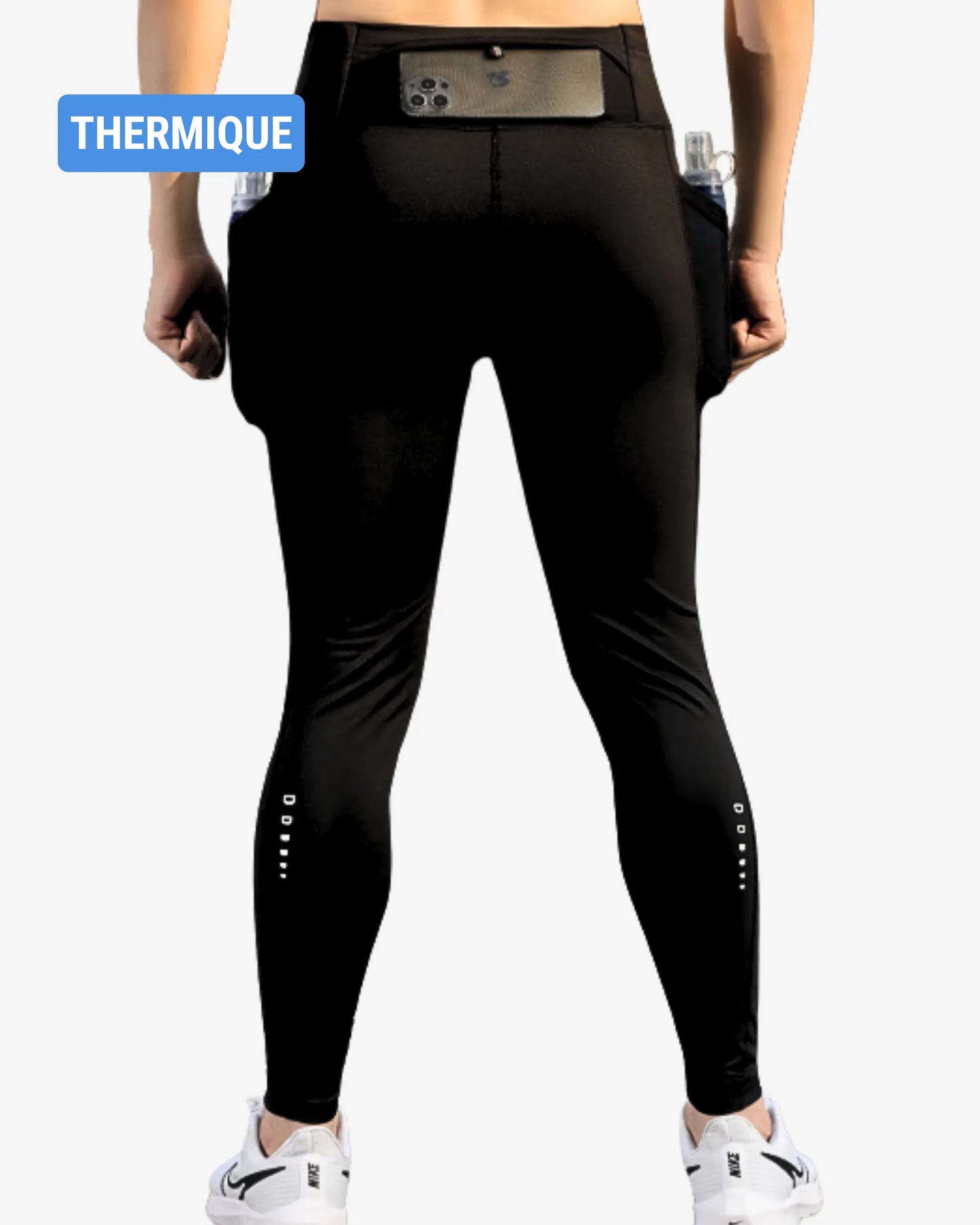 legging running femme noir thermique