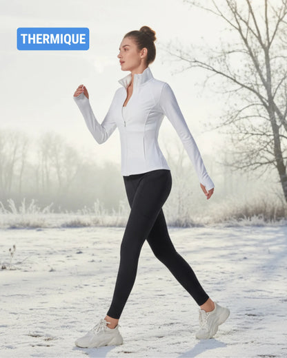 legging running femme noir thermique