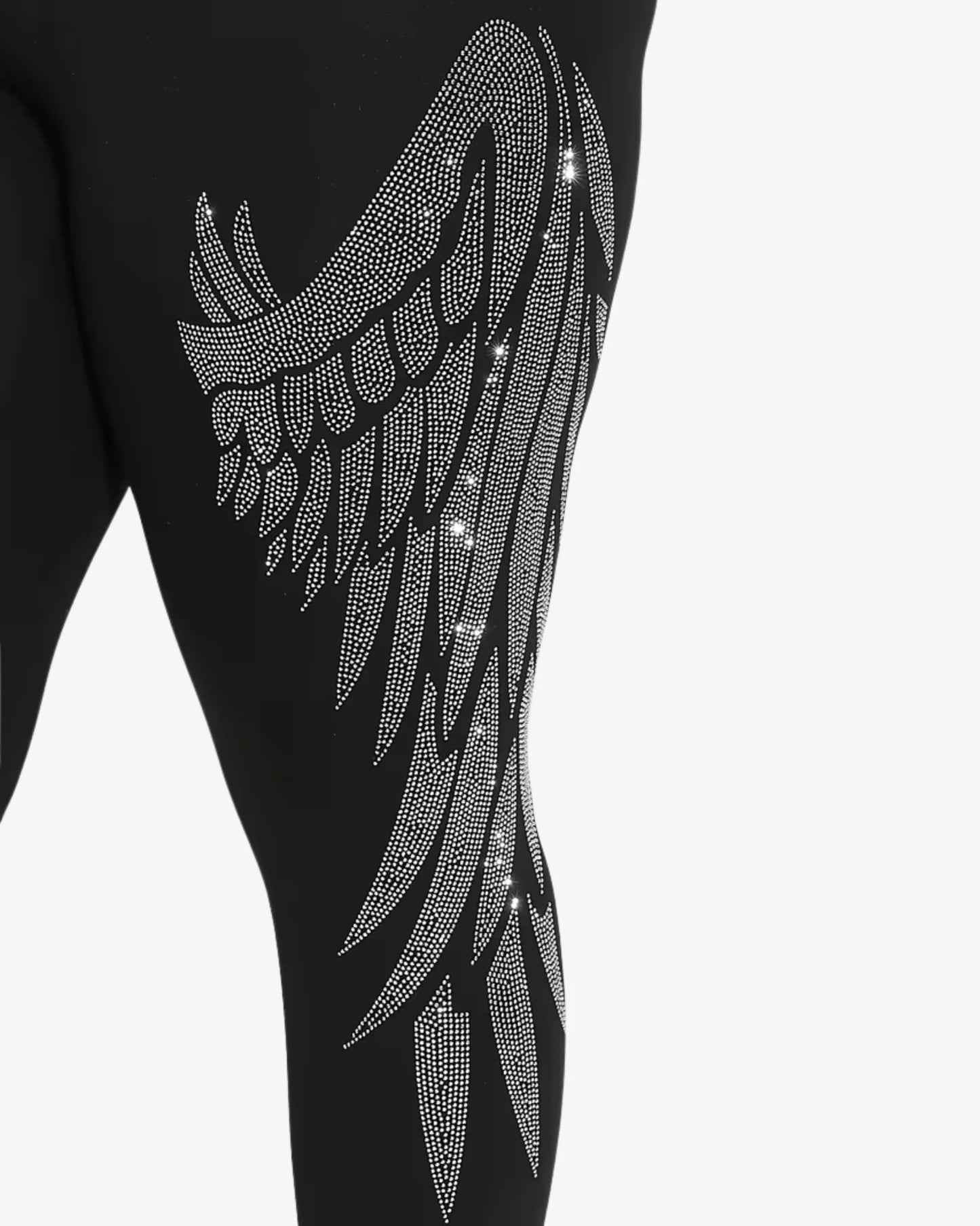 Legging grande taille strass ailes