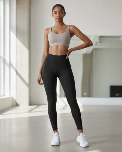 Legging push-up scrunch taille haute femme - Collection neutre
