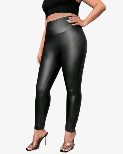 Legging simili cuir grande taille