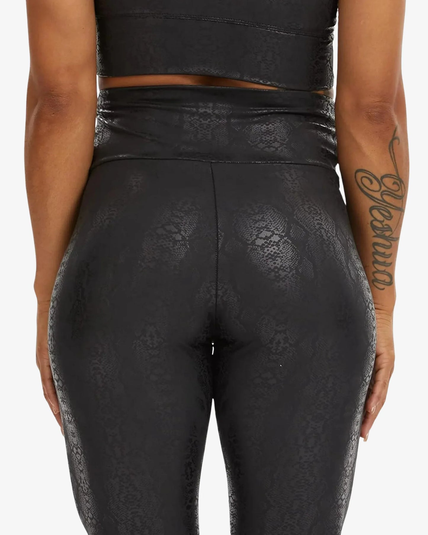 Legging simili cuir serpentine – Effet peau de Serpent