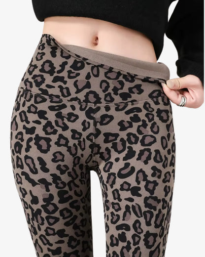 Leggings léopard élégant - Confort thermique hiver