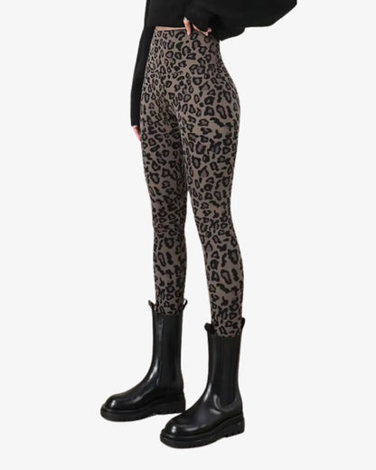 Leggings léopard élégant - Confort thermique hiver