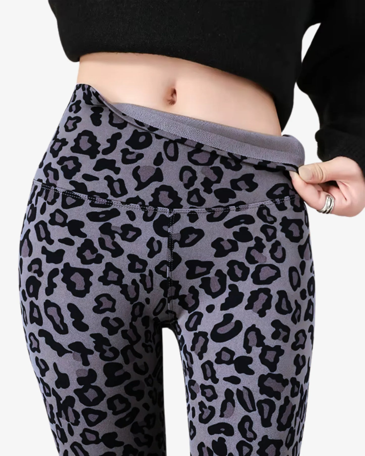 Leggings léopard élégant - Confort thermique hiver