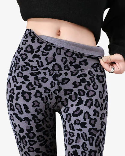 Leggings léopard élégant - Confort thermique hiver