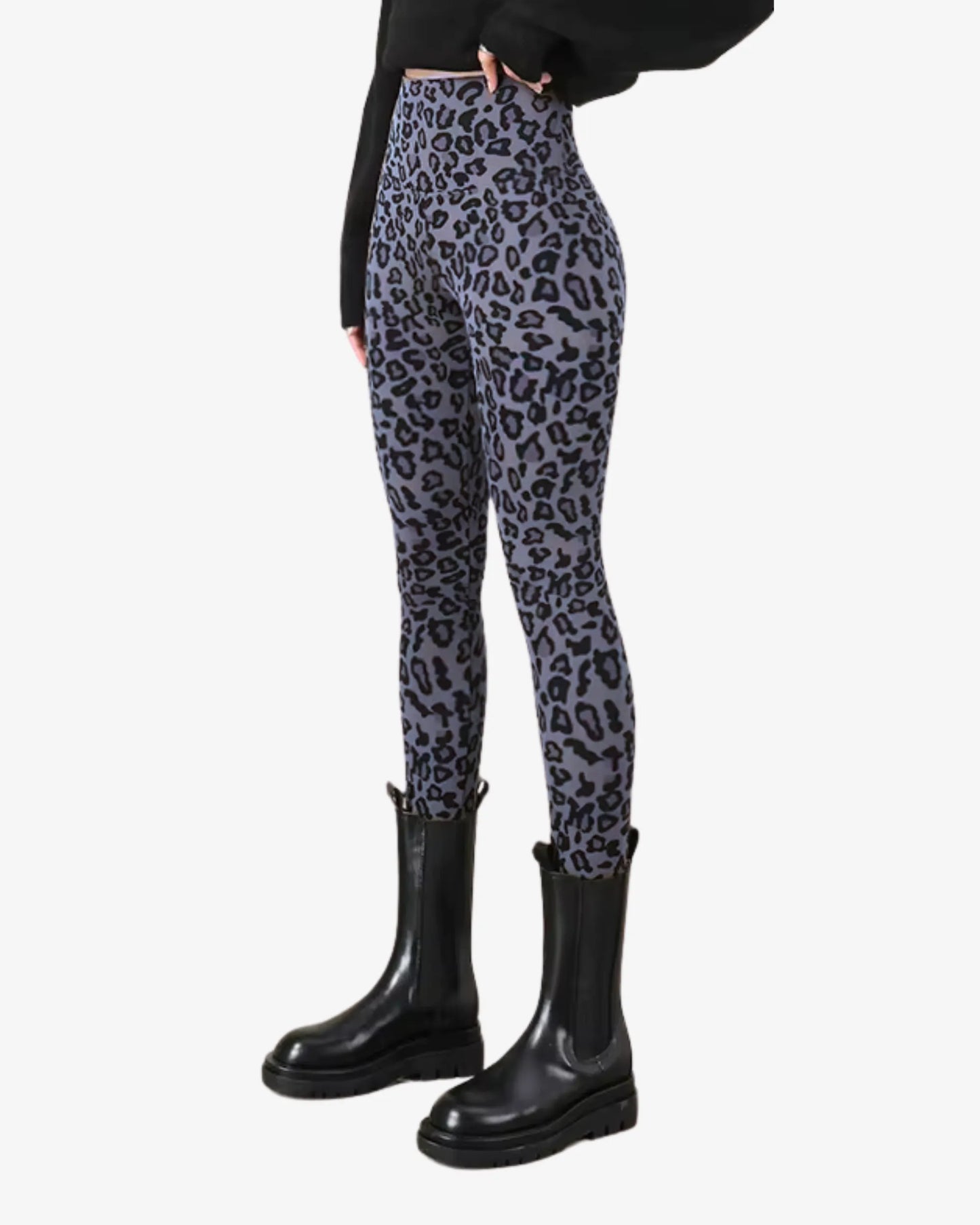 Leggings léopard élégant - Confort thermique hiver