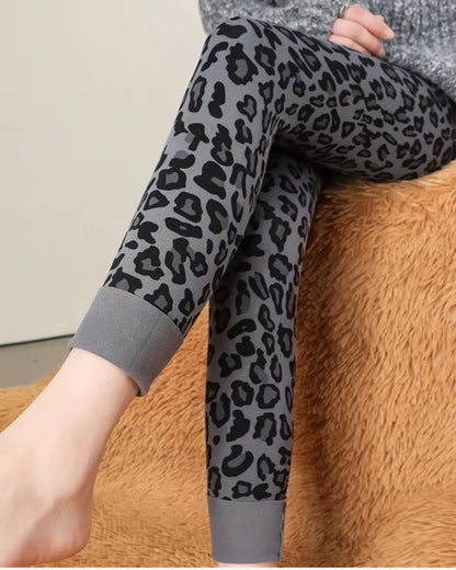 Leggings léopard élégant - Confort thermique hiver