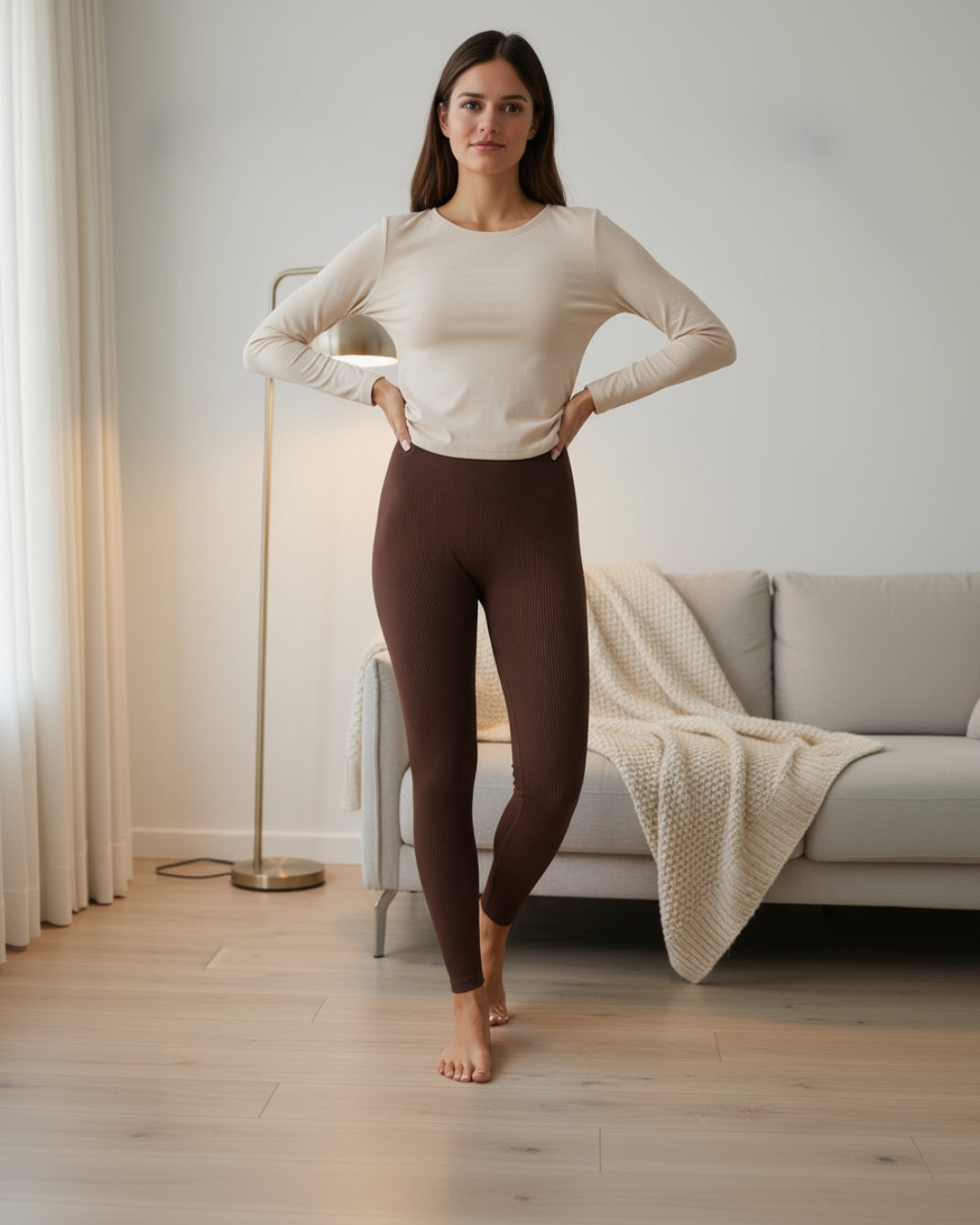 Legging côtelé femme